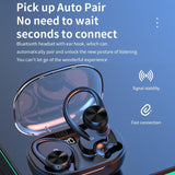 Wireless Earphones with Digital Display and Charging Case - Pink