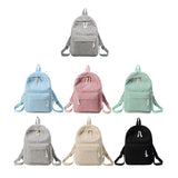 Girls' and Women Corduroy Backpack - School - Light Green - 45-Degree Angle