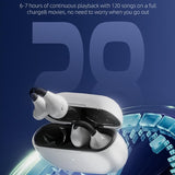 Wireless Bluetooth Earphones - My14pro Amx Sports - Black White - Side View