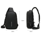 Secure Multi Layer Chest Bag For Outdoor Cycling - Dark Grey