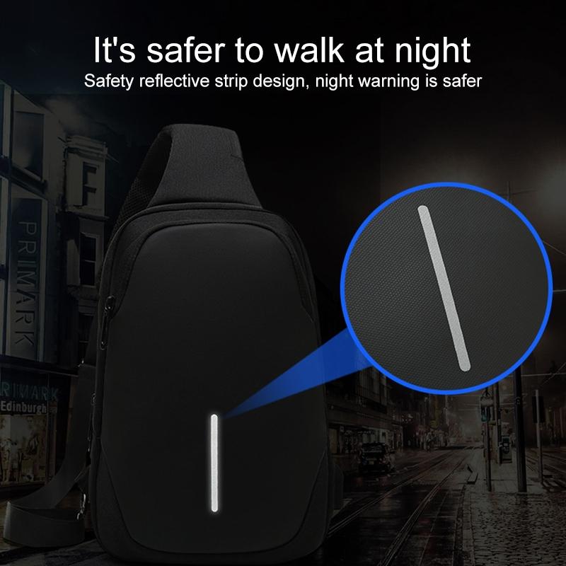 Secure Multi Layer Chest Bag For Outdoor Cycling - Dark Grey