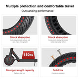 Blue 8.5 Honeycomb Tire for Xiaomi M365 / M365 Pro / 1s - Yellow - Close-Up Angle