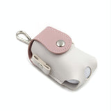Compact Leather Golf Bag for Protection on the Go - Pink - Front View