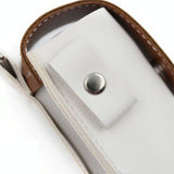 Compact Leather Golf Bag for Protection on the Go - Pink - Top-Down View