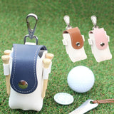 Compact Leather Golf Bag for Protection on the Go - Pink - Rear View