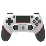 Rubberized Bluetooth Gamepad for Ps4 - Wireless - White Red - Rear View