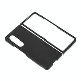 For Samsung Galaxy Z Fold4 5G Fold 4 Cross Texture Pu Leather Case - Blue - Side View