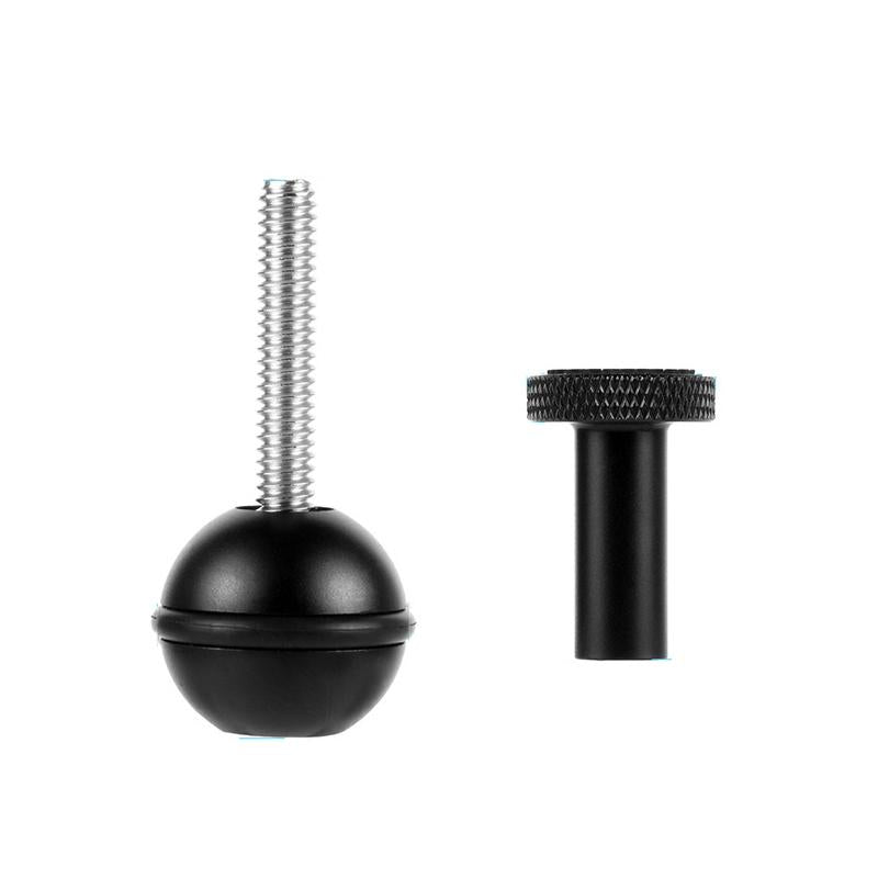 Adjustable Ball Head Adapter for Underwater Photography Lights - M5 Screw Black