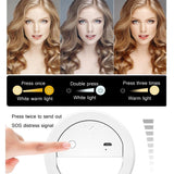 2-pack Large-capacity Live Video Conference Ring Light for Mobile Phone Selfies - Bear Ear - Rear View