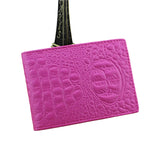 Universal Crocodile Pattern Driver License Cover With Card Slot - White - Front View