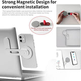 Aluminum Magnetic Phone Stand for Laptop Expansion - Blue - 45-Degree Angle