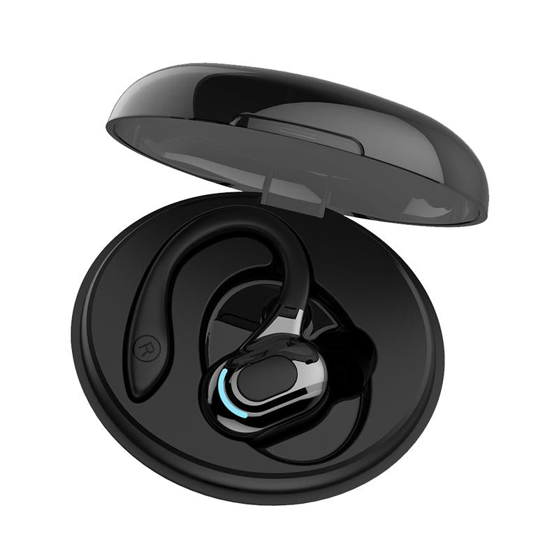 Wireless Bluetooth Earphones with Charging Case - F8 - Red Single Ear