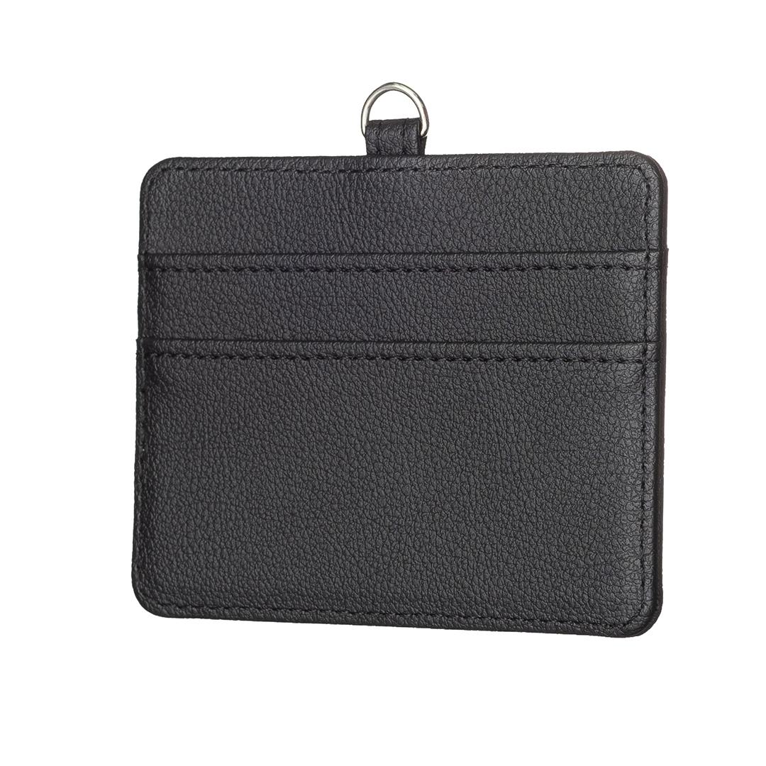 Horizontal Id Card Bag & Lanyard - Blue