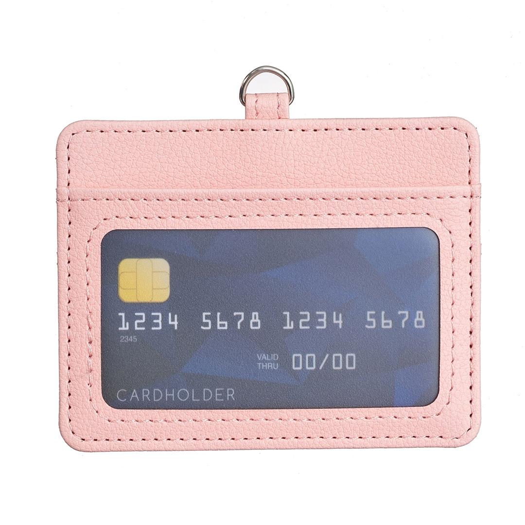 Horizontal Id Card Bag & Lanyard - Blue