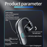 Wireless Bluetooth Headphone with Digital Display - Black - White