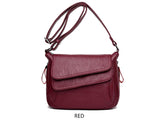 Stylish Leather Shoulder Bag For Summer - Purple - Extra Image