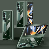 For Samsung Galaxy Z Fold4 5G Samsung Fold 4 Full Body Hinge Case - Electroplated - Green - Front View