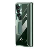 For Samsung Galaxy Z Fold4 5G Samsung Fold 4 Full Body Hinge Case - Electroplated - Green - Top-Down View