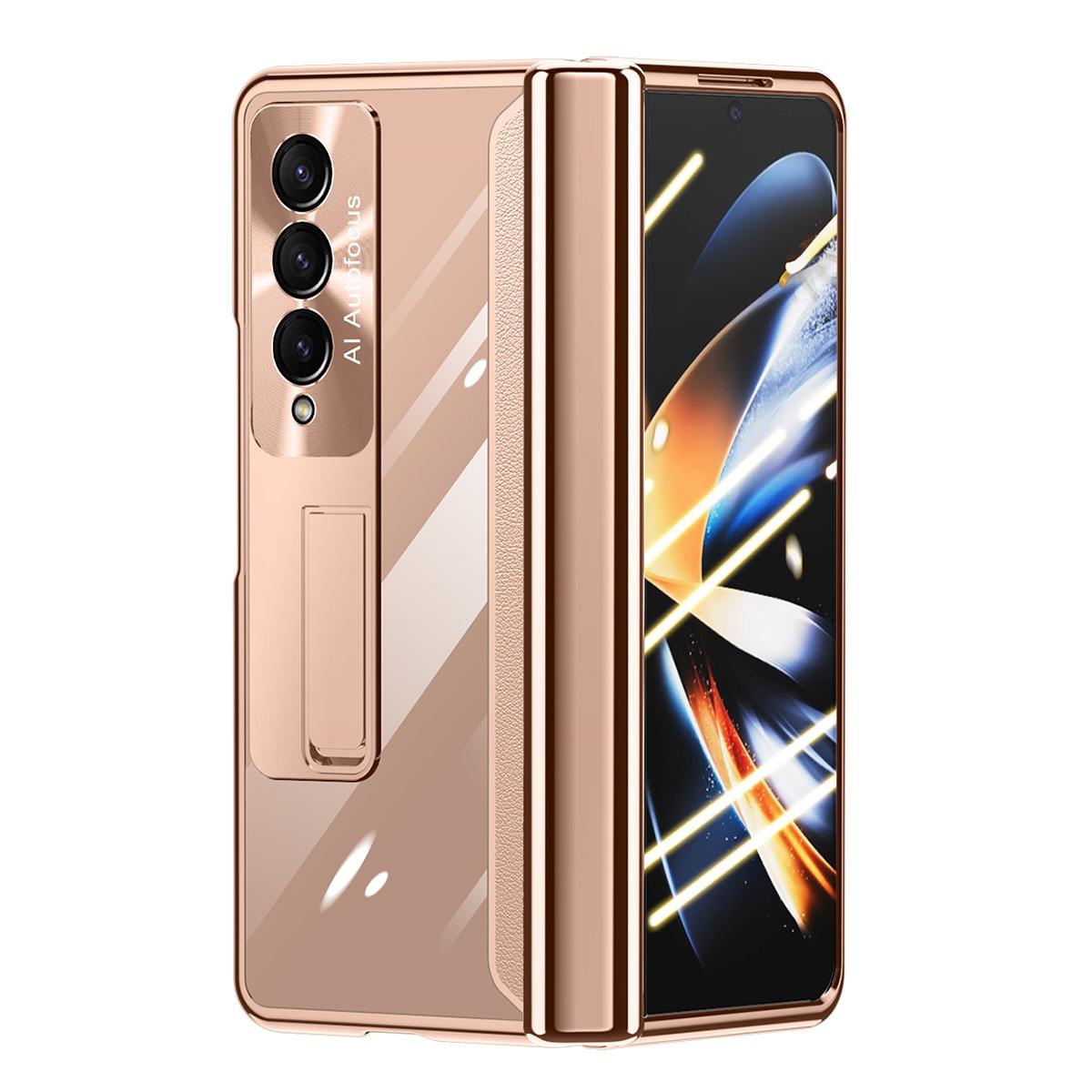 For Samsung Galaxy Z Fold4 5G Samsung Fold 4 Full Body Hinge Case - Electroplated - Green