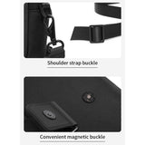 Waterproof Mini Crossbody Bag For Men Oxford Cloth Design - Blue - Low Angle