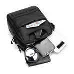 Men Messenger Bag - Wear As Belt Shoulder Or Handheld Bag - Dark Blue