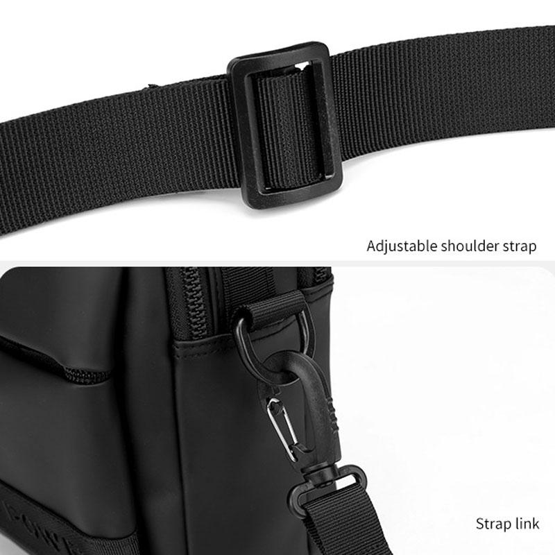 Men Messenger Bag - Wear As Belt Shoulder Or Handheld Bag - Dark Blue