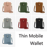 Stylish Thin Messenger Bag For Women - Black - Side View