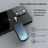 K65 Wireless Business Earbuds - Retractable Cable - Blue - 45-Degree Angle
