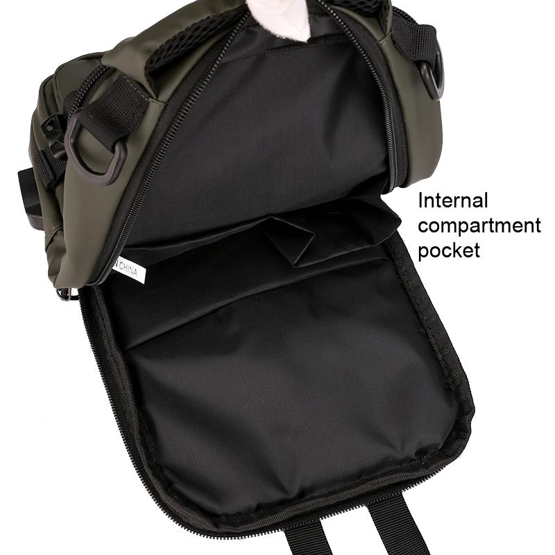 Men Chest Bag Shoulder Messenger Bag - Black