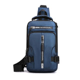 Men Chest Bag Shoulder Messenger Bag - Black - Extra Image