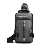 Men Chest Bag Shoulder Messenger Bag - Black