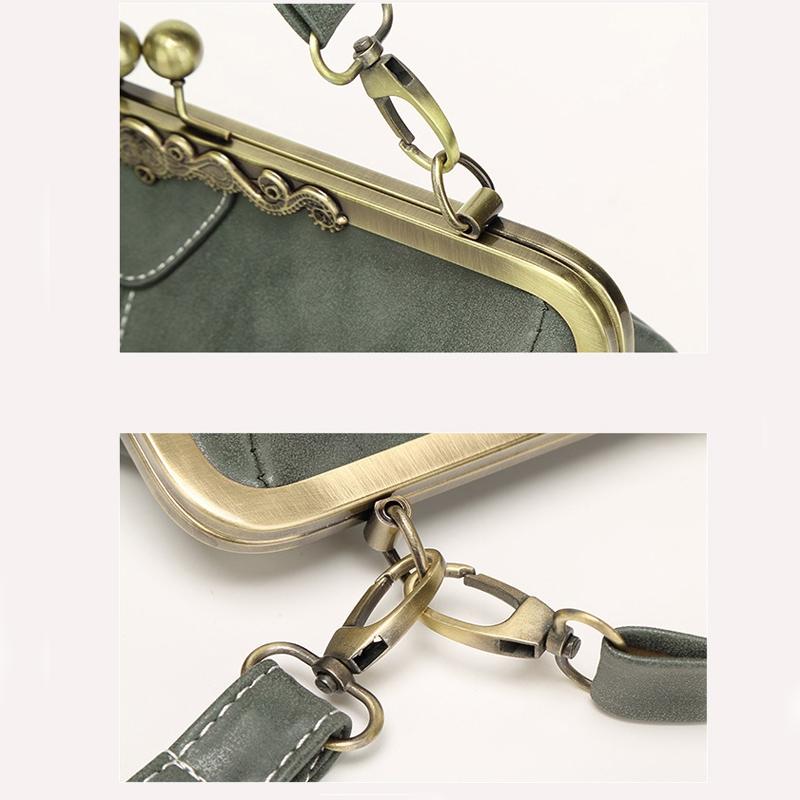 Retro Shoulder Bag For Women Messenger Style - Rose Red