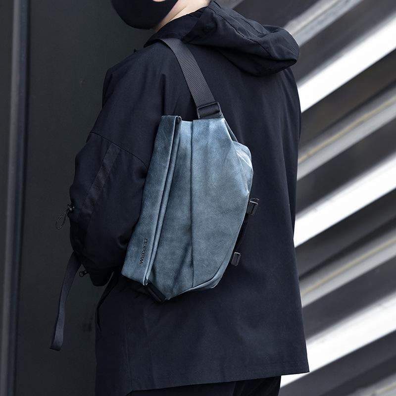 Compact Single Shoulder Crossbody Backpack For Men - Gray