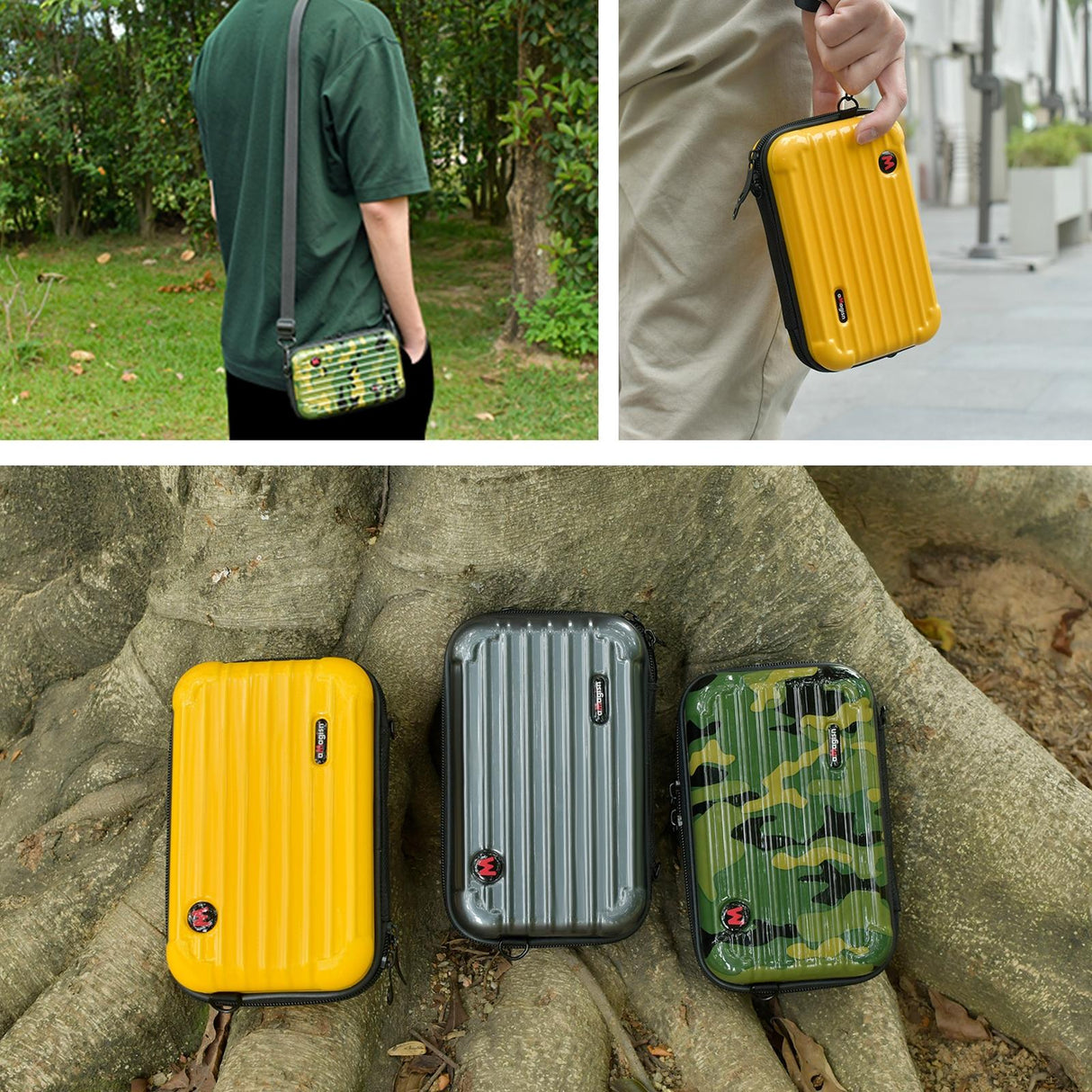 Waterproof Handheld Camera Bag for Amagisn Sports - Storage and Protection - Camouflage Green
