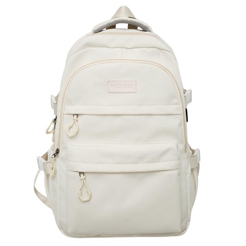 Lightweight Student Backpack For Men & Women - White