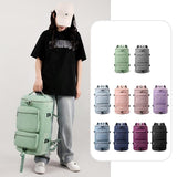 Waterproof Gym Bag - Shoe Compartment Included - Fog Blue - Side View