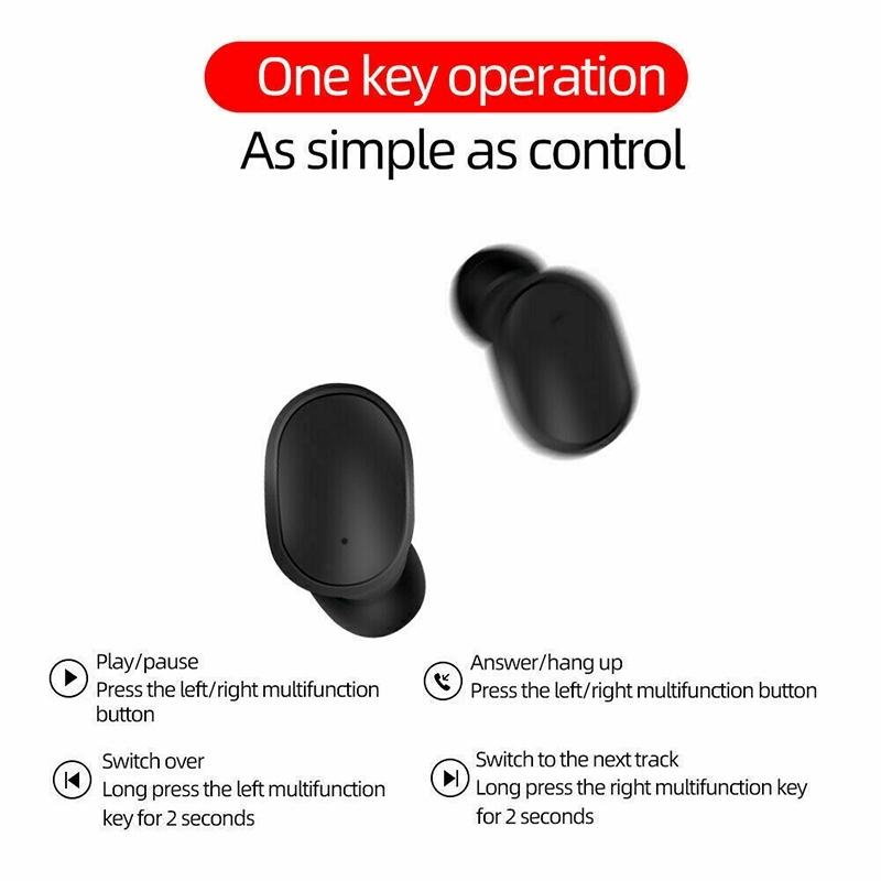 Wireless Bluetooth Earphones with E6s Led Display - Tws - Blue