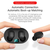 Wireless Bluetooth Earphones with E6s Led Display - Tws - Blue