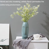 Thickened Pe Vase for Dried Flower Arrangements - Durable Drop-proof and Crack-proof - Rose Pink - 45-Degree Angle
