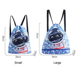 Kids' Swim Bag Cute Cartoon Beach Backpack Waterproof Dry / Wet Large 2 Layer - Green - Large 2 Layer - 45-Degree Angle
