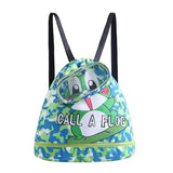 Kids' Swim Bag Cute Cartoon Beach Backpack Waterproof Dry / Wet Large 2 Layer - Green - Large 2 Layer - Extra Image