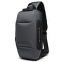 Anti Theft Men Waterproof Crossbody Bag With USB Port - Dark Grey