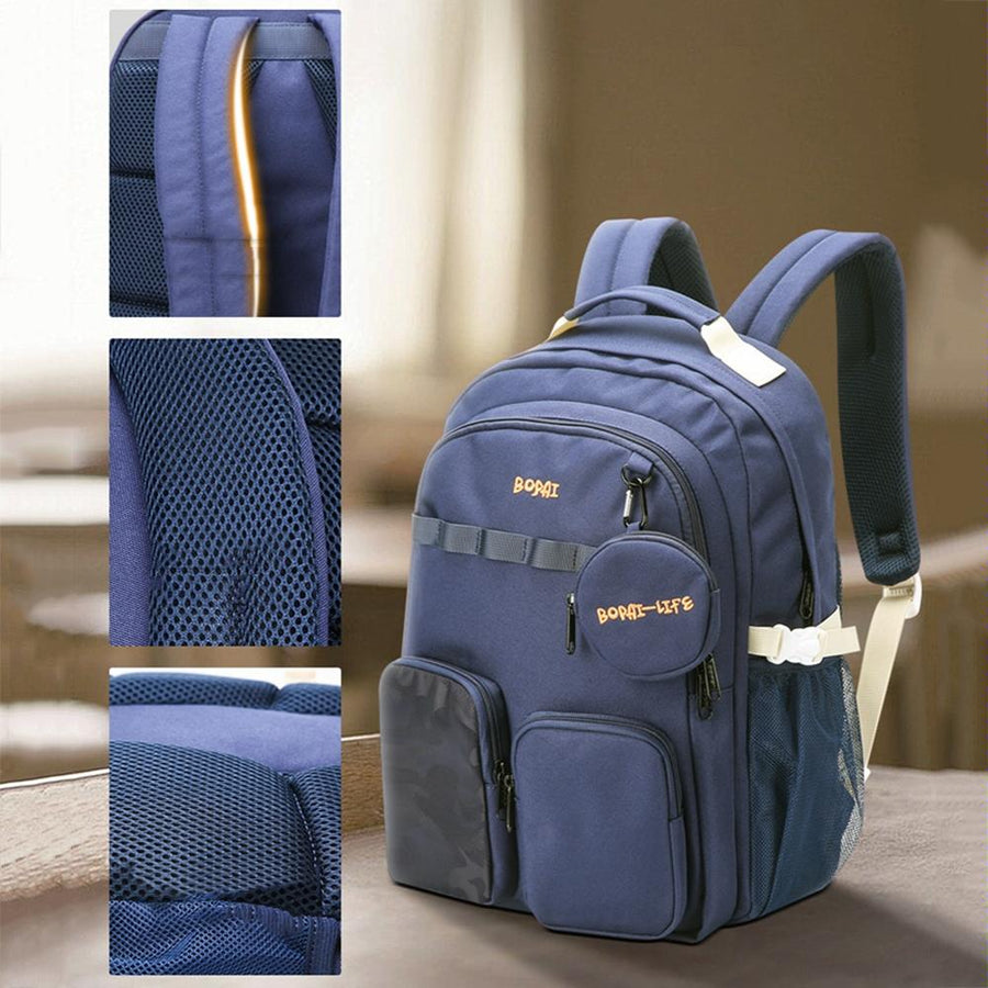 Lightweight Canvas Backpack - Compact and Durable - Light Blue 2