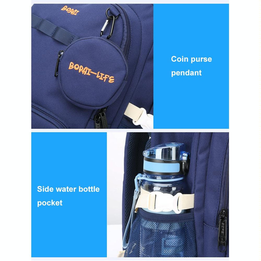 Lightweight Canvas Backpack - Compact and Durable - Light Blue 2