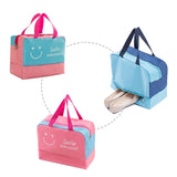 Travel Bag - Waterproof Oxford Cloth - Blue Smiley Face - Close-Up Angle