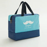Travel Bag - Waterproof Oxford Cloth - Blue Smiley Face