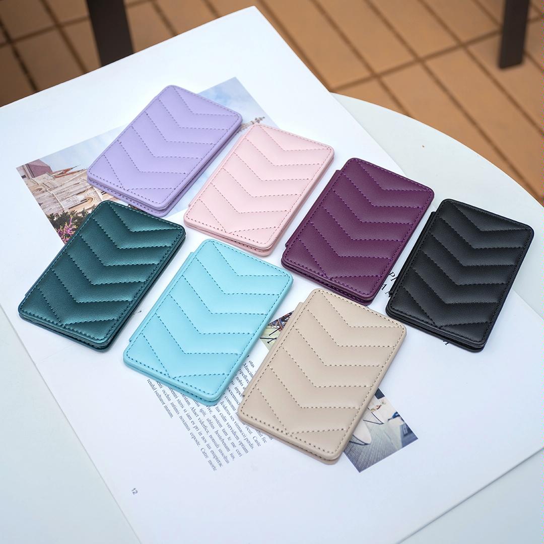 Wave Pattern Card Bag Back Sticker For Mobile Phones - Black