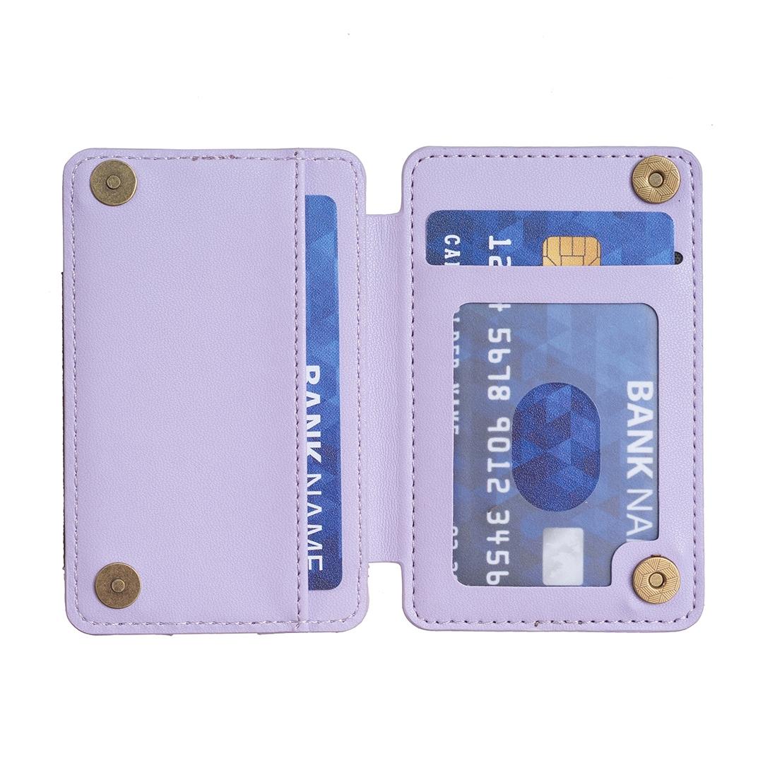 Wave Pattern Card Bag Back Sticker For Mobile Phones - Black