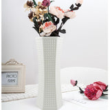 Versatile Plastic Vase for Creative Wet and Dry Flower Arrangements - Blue - Front View
