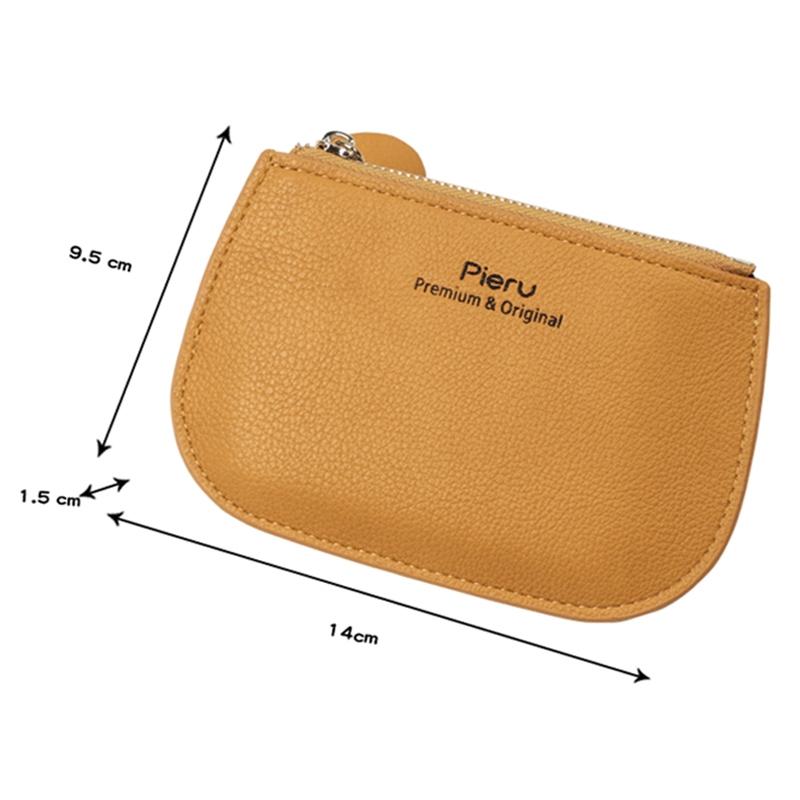 Ultra Thin Zippered Mini Wallet For Women Compact Coin Purse - Pink